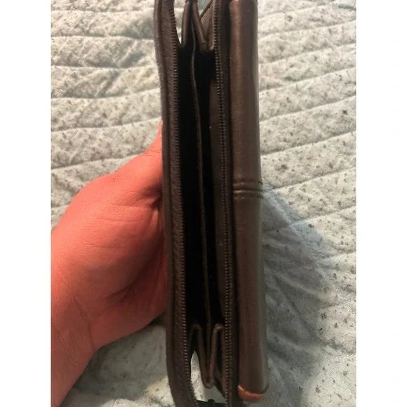 Stone Ridge Discovery Adventure Gear Brown Bifold Wallet Zippered Utility Mirror - Picture 4 of 5